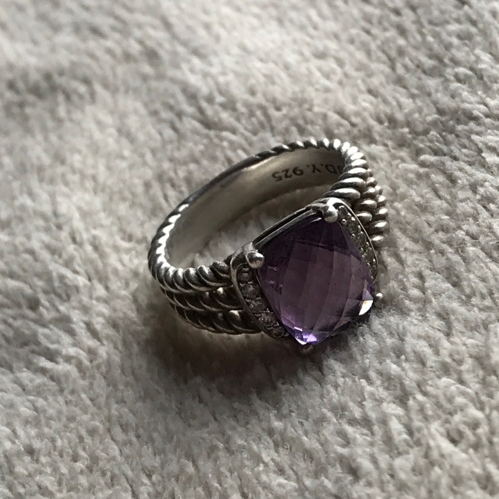 David Yurman amethyst purple ring - Picture 5 of 6